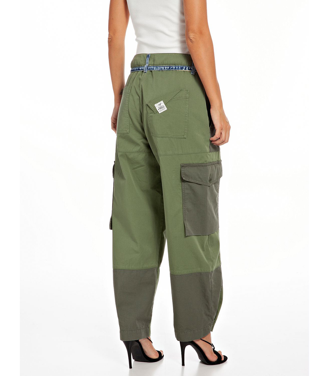 We are ストレッチコットンカーゴパンツ 詳細画像 グリーン系 2